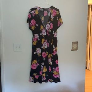 Black - floral dress